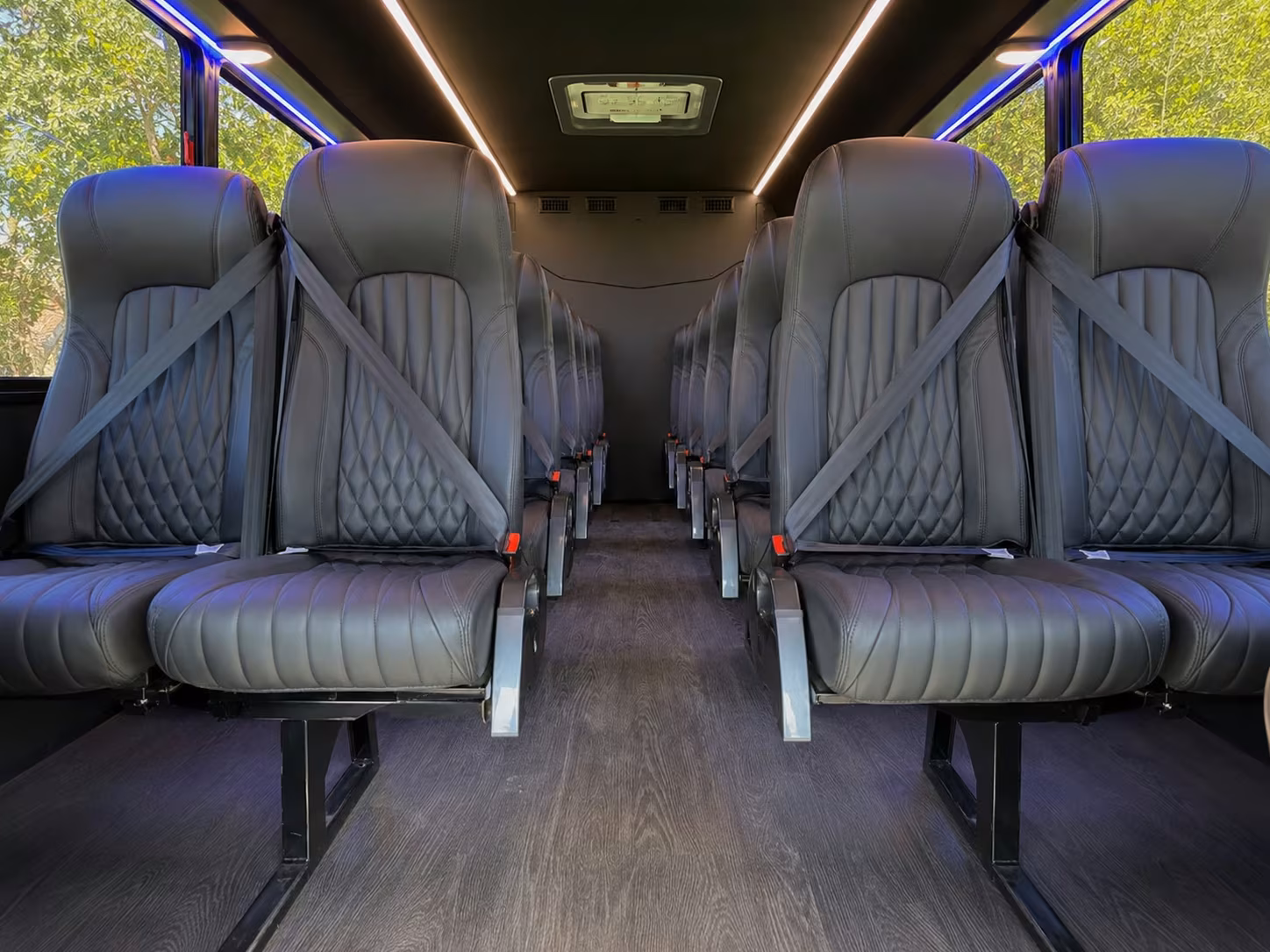 15 passenger minibus interior