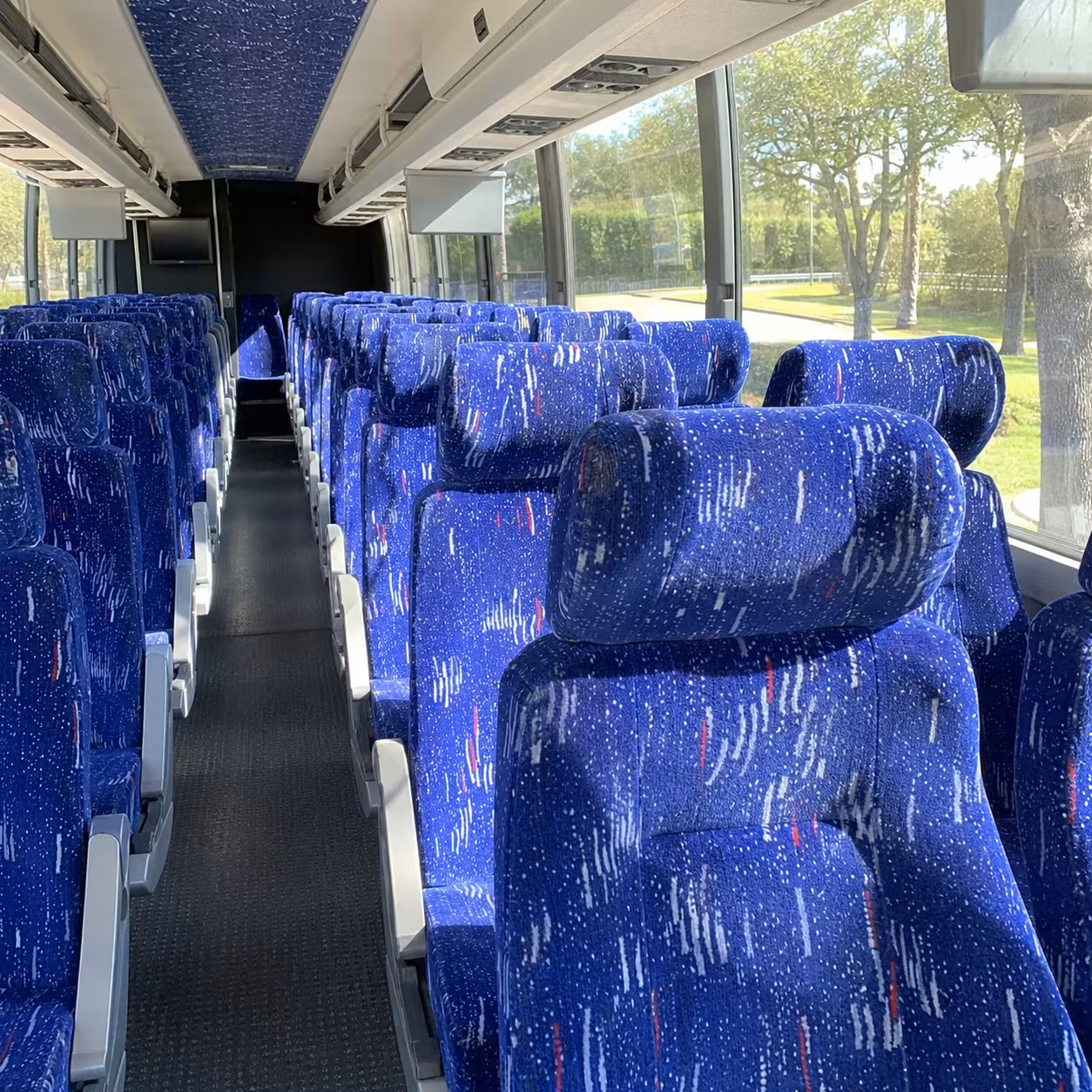 hamilton charter bus rental inside