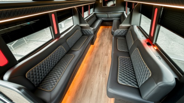 party bus rental interior hamilton